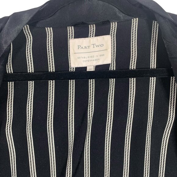 PART TWO black bomber satin jacket size 36 - Picture 3 of 16